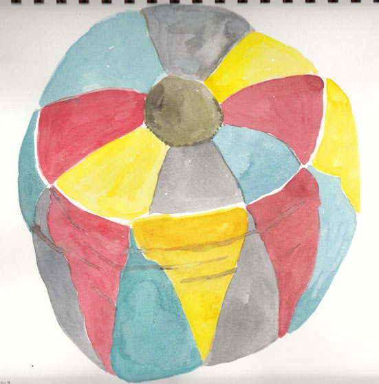 Family treasure, our 1960's vinyl footstool.