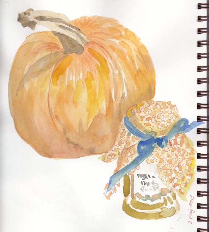 Styrian pumpkin and green tomato pickles