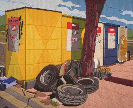 Spirit of Giving, Leonie Andrews, 2013, cotton stitching on canvas