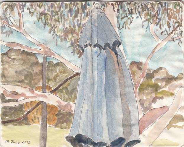 Folded umbrella, 19 June 2013