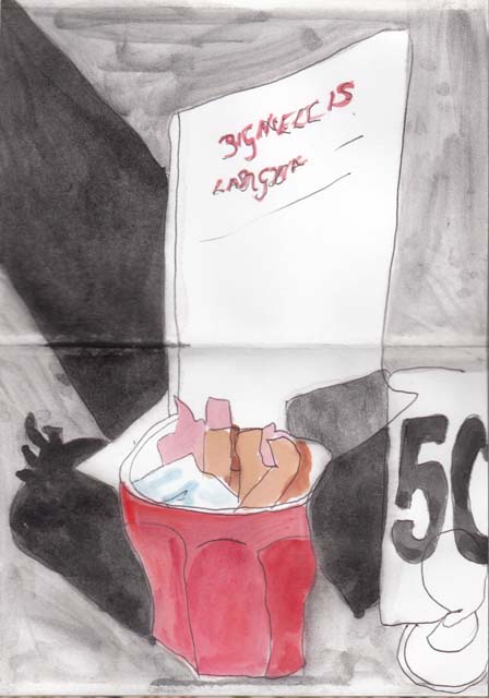 Table at the cafe 24 July 2013