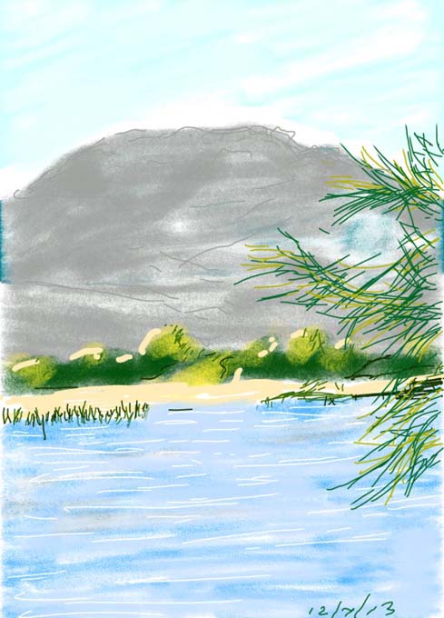 Mt Taylor from Lake Tuggeranong, 12 July 2013