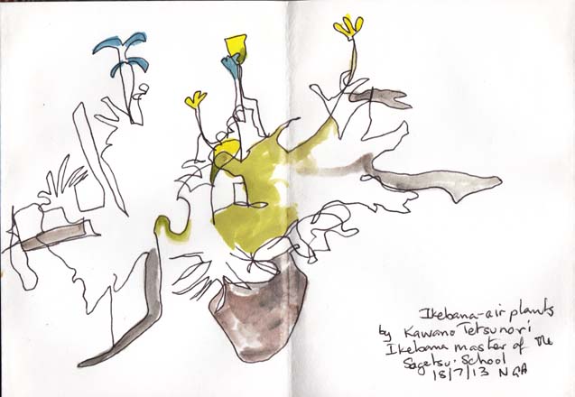 Kawana Tetsunori, ikebana arrangement, 18 July 2013