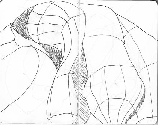 Detailed view of the seams on the side of the Skywhale.