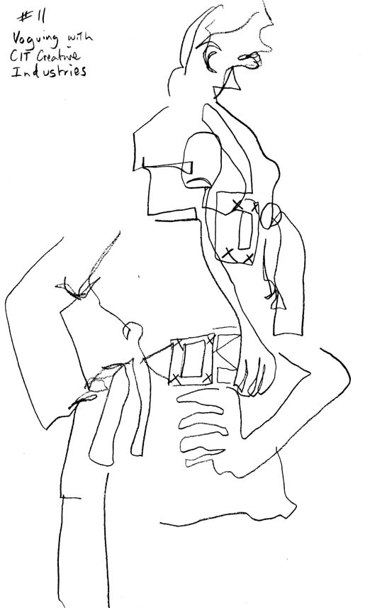 Two sketches 'Voguing' with the CIT students.