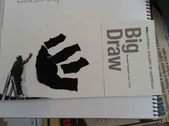 The Big Draw, my postcard for the postcard swap.