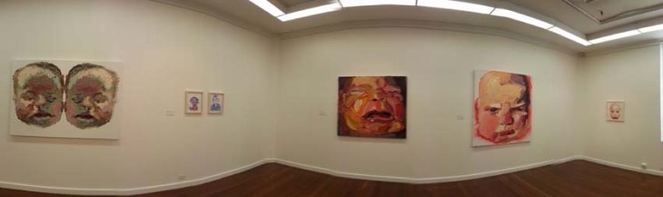 The 'Baby' room. A number of paintings of Quilty's children and a painting by one young Joe Quilty at the Drill Hall Gallery.