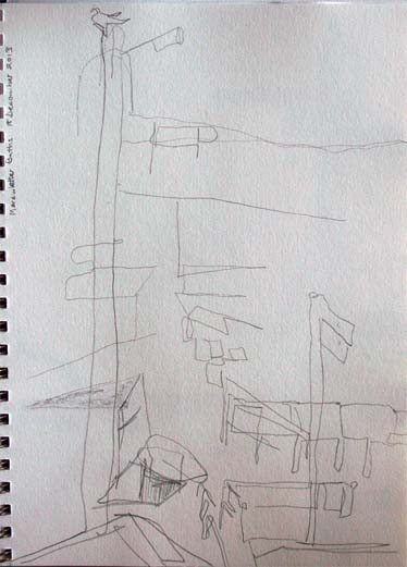 Blind drawing, Merewether ocean baths 18 December 2013.