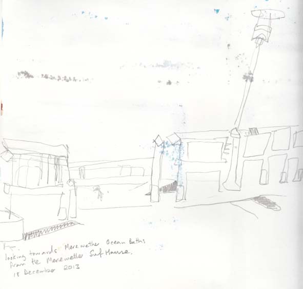 Railings and pathway, Merewether Beach, 18 December 2013.