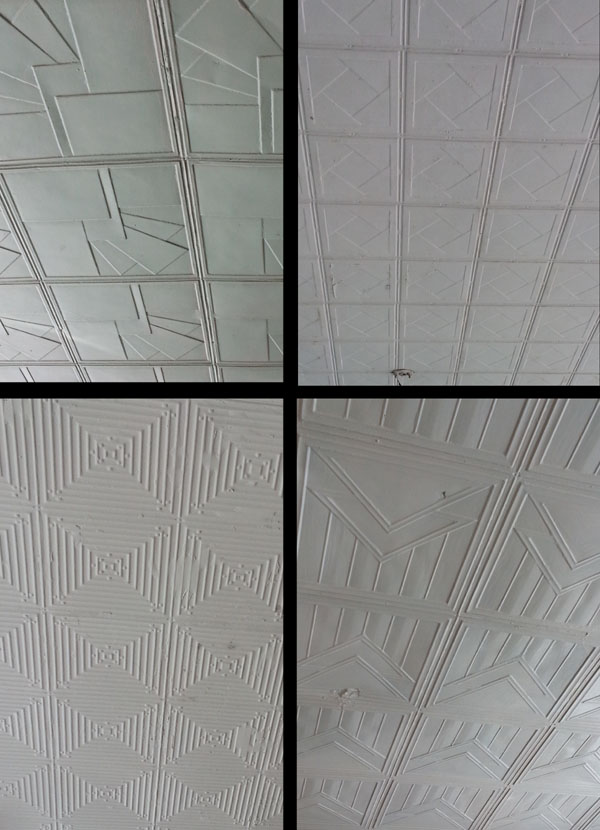 Some of the pressed metal that can be seen on the awnings in Auburn St Goulburn.