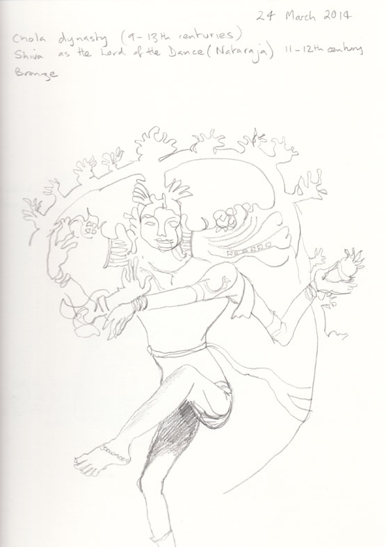 Shiva as Lord of the Dance (Nataraja), 11th-12th century, bronze, National Gallery of Australia (well for now anyway), 24 March 2014.