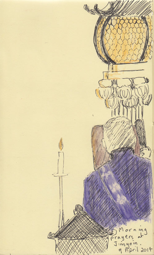 The head priest at the the Jimyoin Monastery, Koyasan, Japan