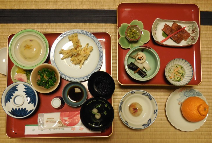 Dinner for one at the Jimyoin monastery, Koyasan, Japan