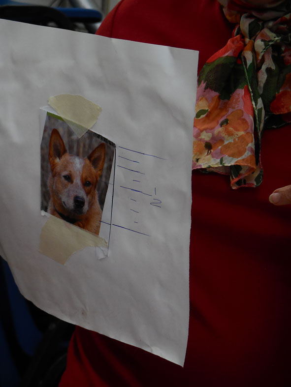 Drawing up an image into sections prior to transferring it to water colour paper.