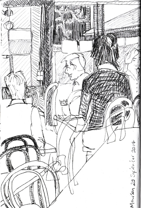 The Italian Bakery, pen and ink, 20 September 2014