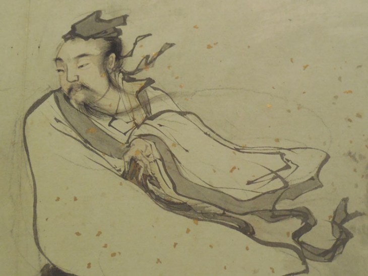 Detail of the painting of the Philosopher Liezi by Zhang Lu.