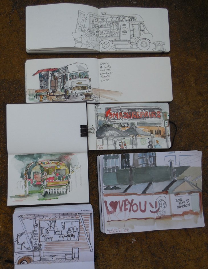 Some of the groups drawings, 3 May 2015