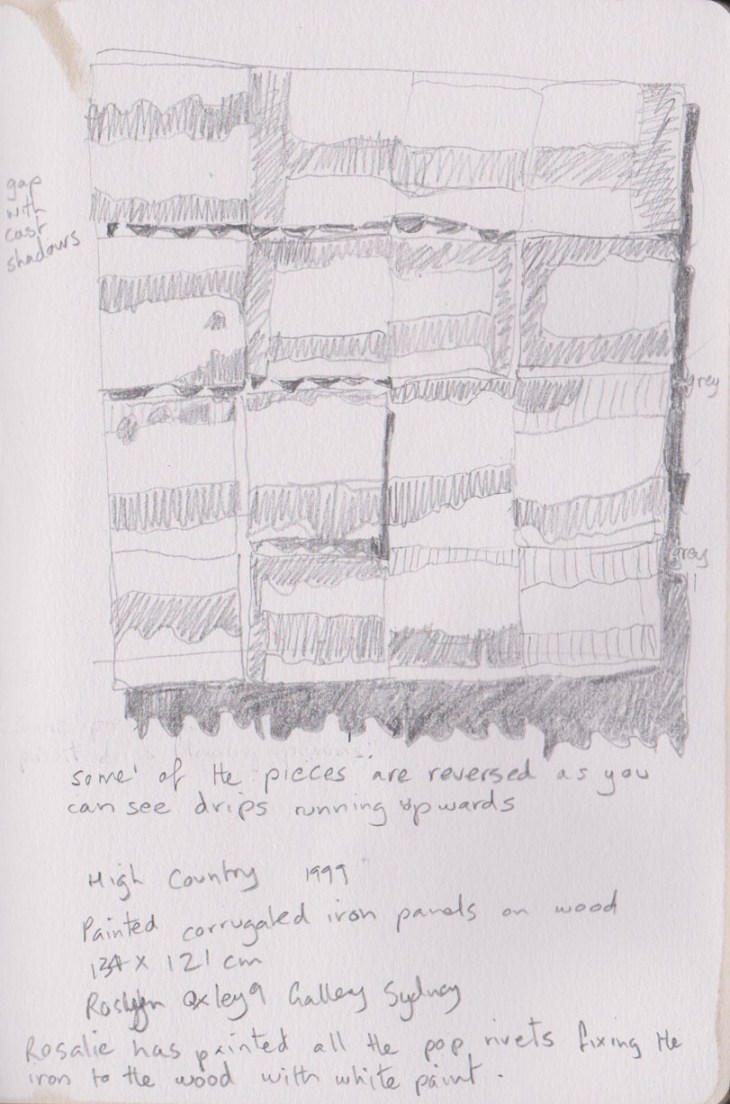 Rosalie Gascoigne's High Country 1999, graphite, 15 July 2015