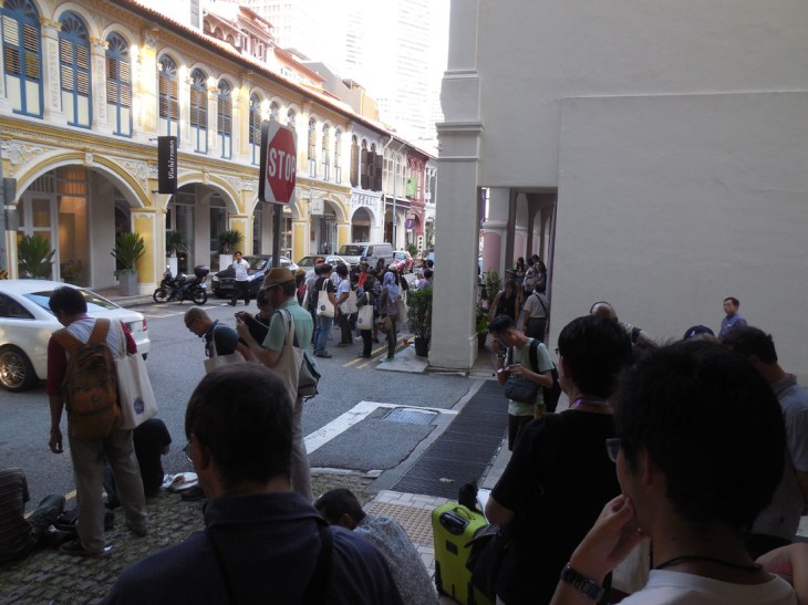 Some of the sketchers in Purvis St