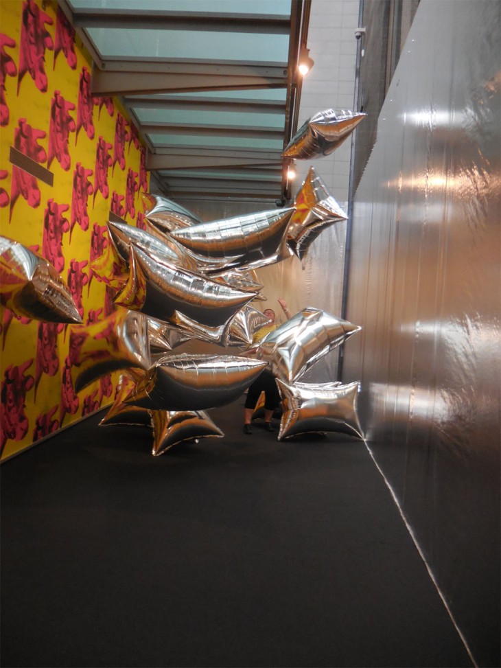 Playtime with Andy Warhol balloons at the NGV